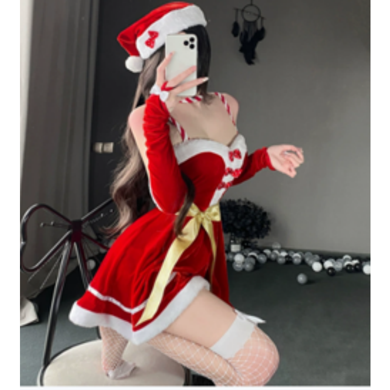 Joulupuvut, joulupeli -mekot, poro-Teemakoristeiset jouluvaiheesityssarjat, Christmas Maid Uniforms 141 Hinta:$132,99